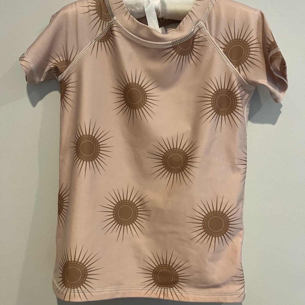Sunburst Kids Shirt in Pink and Brown